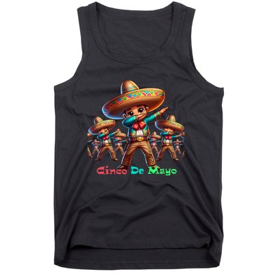 Cute Mexican Sombrero Dab Dance Cinco De Mayo Tank Top