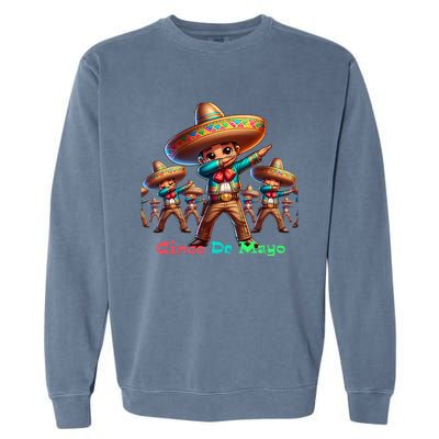 Cute Mexican Sombrero Dab Dance Cinco De Mayo Garment-Dyed Sweatshirt