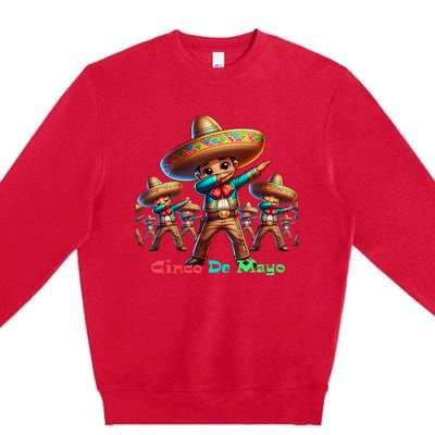 Cute Mexican Sombrero Dab Dance Cinco De Mayo Premium Crewneck Sweatshirt