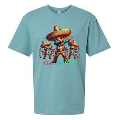 Cute Mexican Sombrero Dab Dance Cinco De Mayo Sueded Cloud Jersey T-Shirt