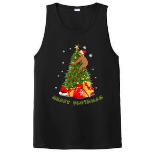 Christmas Merry Slothmas Sloth Lover Pajama Xmas Decoration Gift PosiCharge Competitor Tank