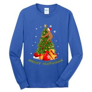 Christmas Merry Slothmas Sloth Lover Pajama Xmas Decoration Gift Tall Long Sleeve T-Shirt