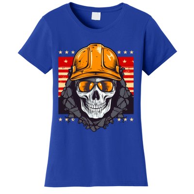 Coal Miner Skull Design 4th Of July Coal Miner Gift Women's T-Shirt