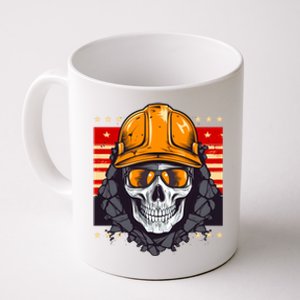 Coal Miner Skull Design 4th Of July Coal Miner Gift Coffee Mug