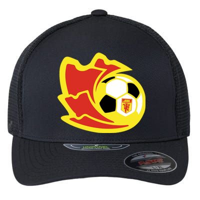 Cool Manchester United Soccer Team Ball Flexfit Unipanel Trucker Cap