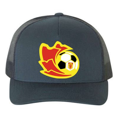 Cool Manchester United Soccer Team Ball Yupoong Adult 5-Panel Trucker Hat