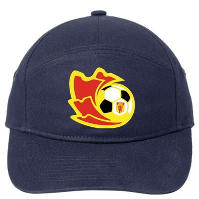 Cool Manchester United Soccer Team Ball 7-Panel Snapback Hat