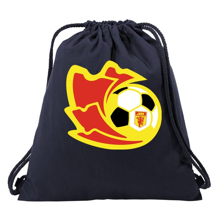 Cool Manchester United Soccer Team Ball Drawstring Bag