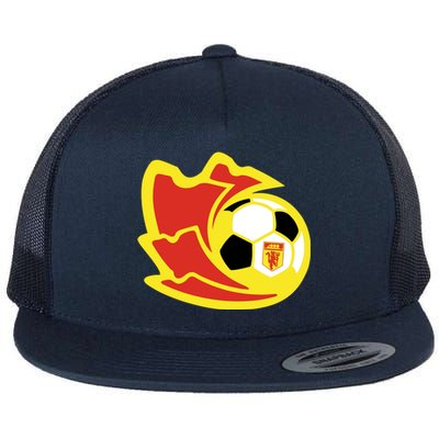 Cool Manchester United Soccer Team Ball Flat Bill Trucker Hat