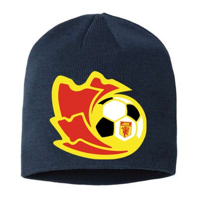 Cool Manchester United Soccer Team Ball Sustainable Beanie