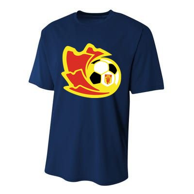 Cool Manchester United Soccer Team Ball Performance Sprint T-Shirt