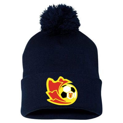 Cool Manchester United Soccer Team Ball Pom Pom 12in Knit Beanie