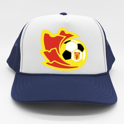 Cool Manchester United Soccer Team Ball Trucker Hat