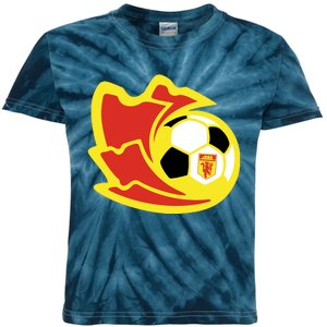 Cool Manchester United Soccer Team Ball Kids Tie-Dye T-Shirt