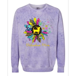 Chihuahua Mom Sunflower Gifts Dog Mom Mothers Day Colorblast Crewneck Sweatshirt