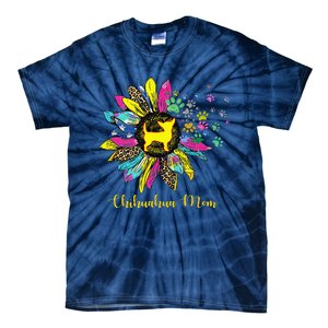 Chihuahua Mom Sunflower Gifts Dog Mom Mothers Day Tie-Dye T-Shirt