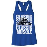 Classic Muscle Supercharged V8 Motor Mechanic Gift Women's Racerback Tank