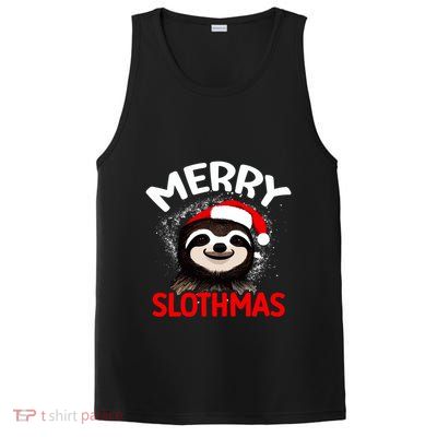 Cute Merry Slothmas Sloth Lover Christmas Pajamas Cool Gift PosiCharge Competitor Tank