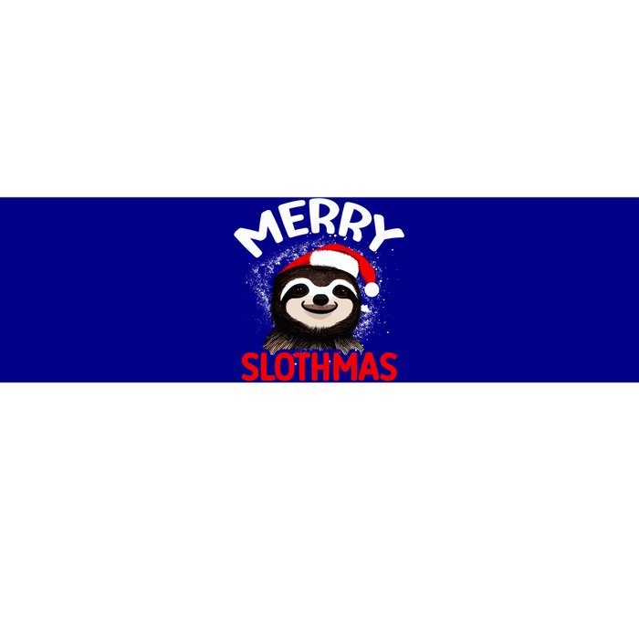 Cute Merry Slothmas Sloth Lover Christmas Pajamas Cool Gift Bumper Sticker