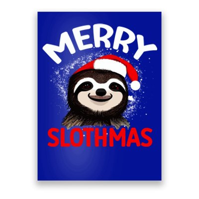 Cute Merry Slothmas Sloth Lover Christmas Pajamas Cool Gift Poster