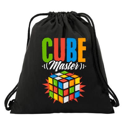Cube Master Speed Cubing Math Cuber Puzzle Cube Gift Drawstring Bag