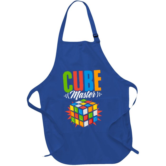 Cube Master Speed Cubing Math Cuber Puzzle Cube Gift Full-Length Apron With Pockets