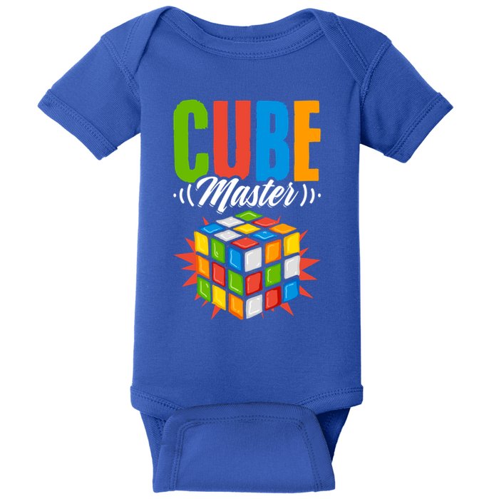 Cube Master Speed Cubing Math Cuber Puzzle Cube Gift Baby Bodysuit