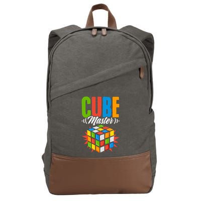 Cube Master Speed Cubing Math Cuber Puzzle Cube Gift Cotton Canvas Backpack