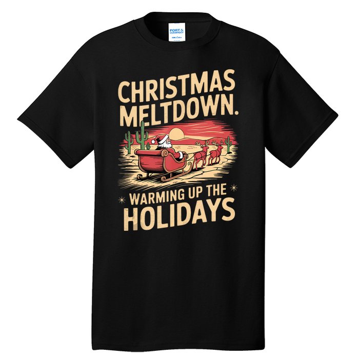 Christmas Meltdown. Santa Climate Change Global Warming Tall T-Shirt