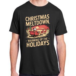 Christmas Meltdown. Santa Climate Change Global Warming Adult ChromaSoft Performance T-Shirt