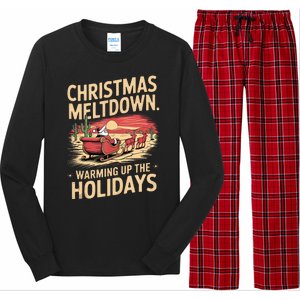 Christmas Meltdown. Santa Climate Change Global Warming Long Sleeve Pajama Set