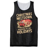 Christmas Meltdown. Santa Climate Change Global Warming Mesh Reversible Basketball Jersey Tank