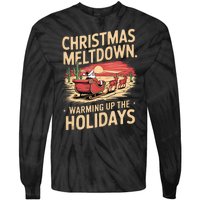 Christmas Meltdown. Santa Climate Change Global Warming Tie-Dye Long Sleeve Shirt