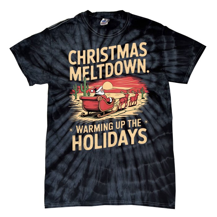 Christmas Meltdown. Santa Climate Change Global Warming Tie-Dye T-Shirt