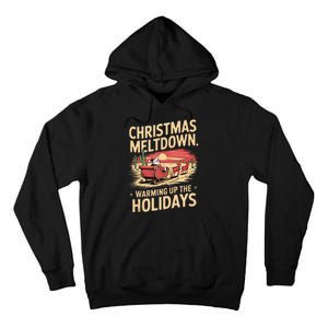 Christmas Meltdown. Santa Climate Change Global Warming Tall Hoodie