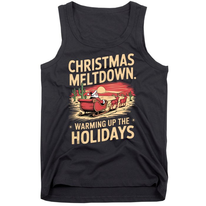 Christmas Meltdown. Santa Climate Change Global Warming Tank Top