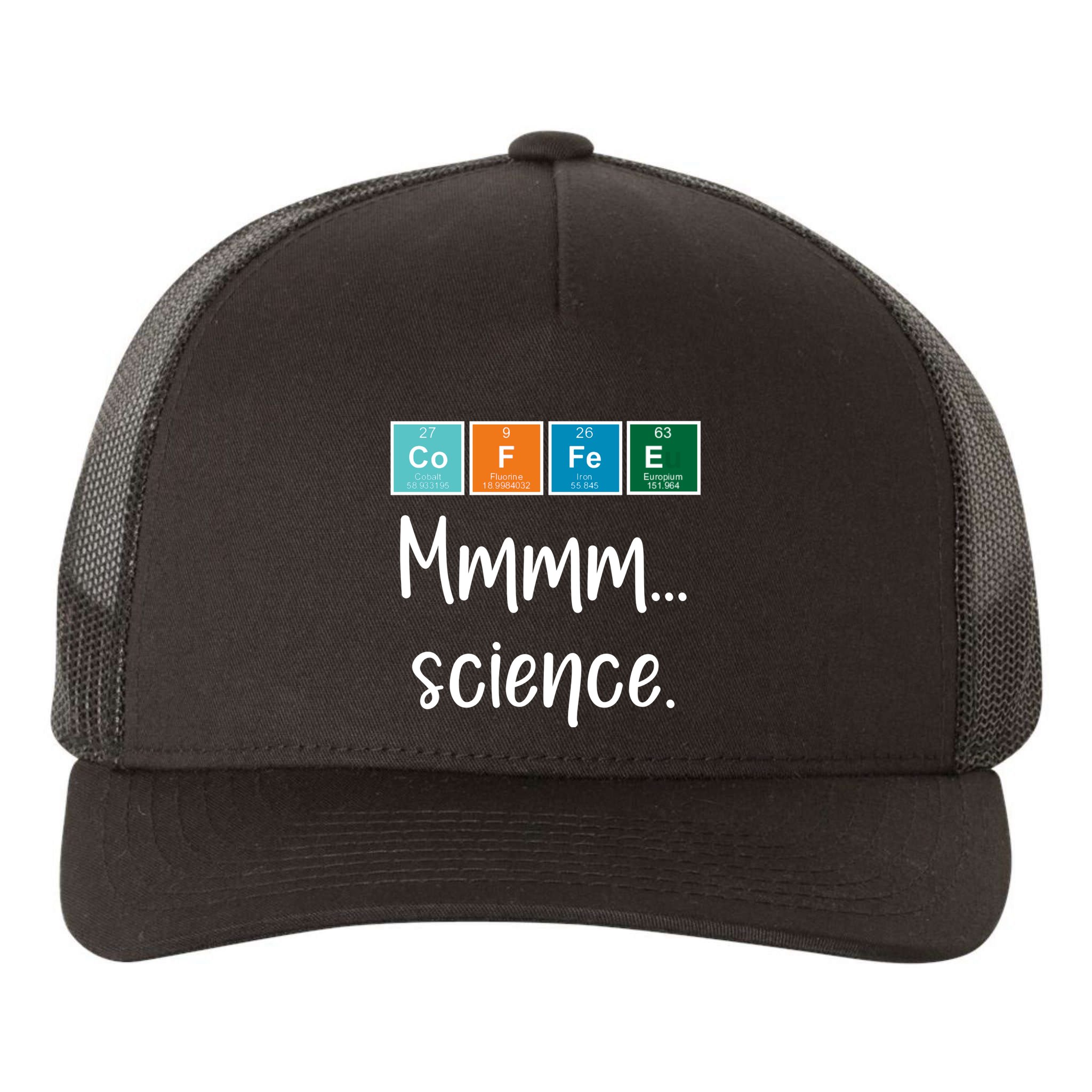 COFFEE Mmmm... Science Yupoong Adult 5-Panel Trucker Hat