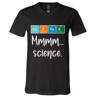 COFFEE Mmmm... Science V-Neck T-Shirt