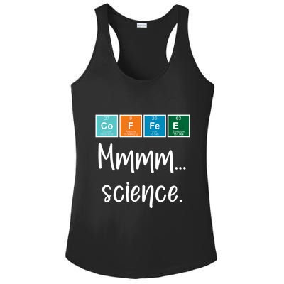 COFFEE Mmmm... Science Ladies PosiCharge Competitor Racerback Tank