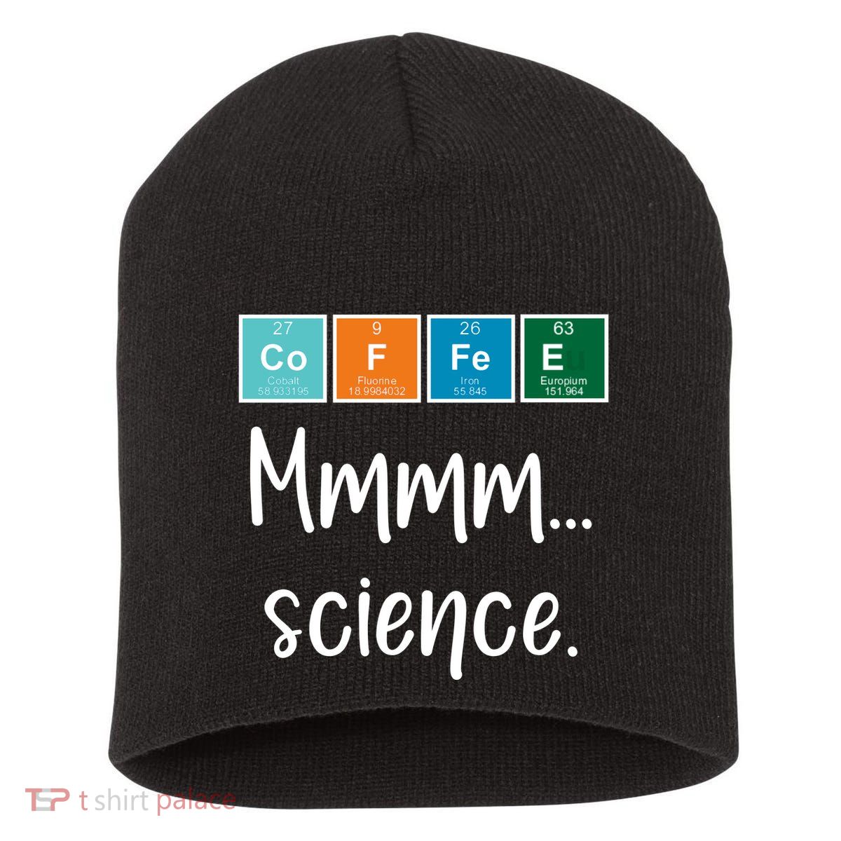 COFFEE Mmmm... Science Short Acrylic Beanie