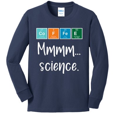 COFFEE Mmmm... Science Kids Long Sleeve Shirt