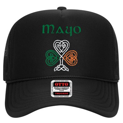 County Mayo Shamrock Ireland Flag Craic And Ceol Gift Trucker Hat