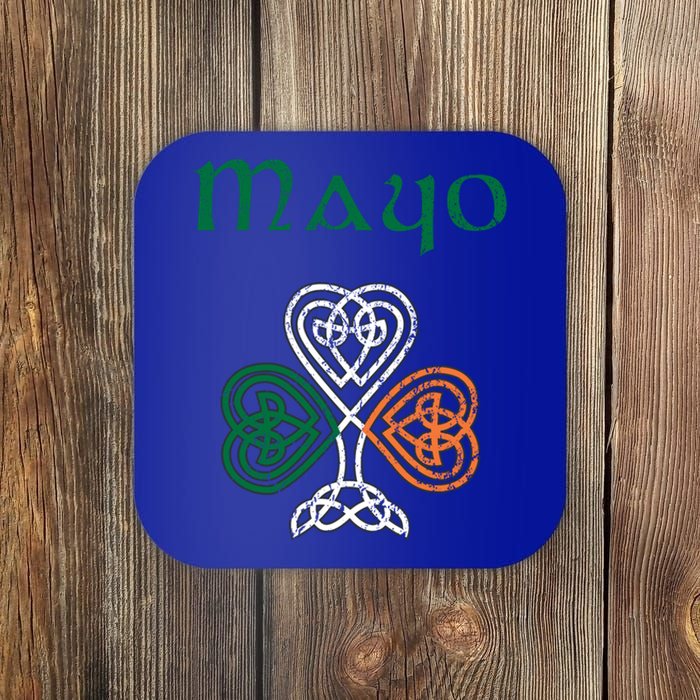 County Mayo Shamrock Ireland Flag Craic And Ceol Gift Coaster