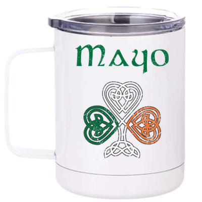 County Mayo Shamrock Ireland Flag Craic And Ceol Gift 12 oz Stainless Steel Tumbler Cup