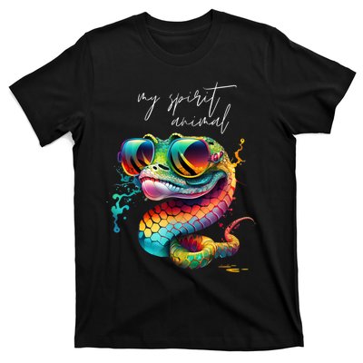 Colorful My Spirit Animal Is The Snake For Snake Lovers T-Shirt