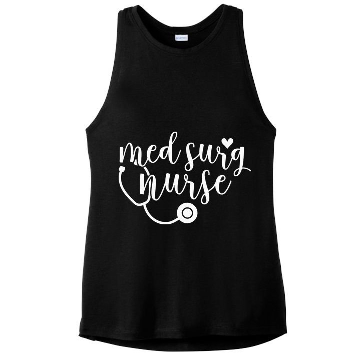 Cute Med Surg Nurse Design Medical Surgical Nurse RN Ladies PosiCharge Tri-Blend Wicking Tank