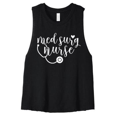 Cute Med Surg Nurse Medical Surgical Nurse RN Women's Racerback Cropped Tank