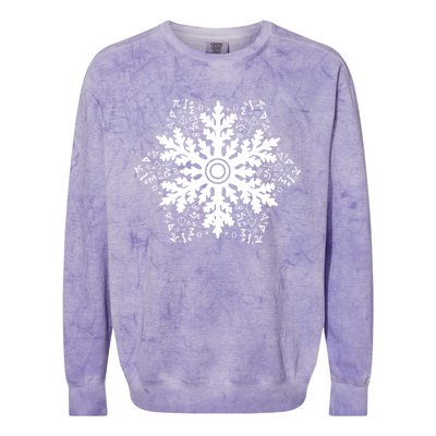 Christmas Mathematics Snowflake Math Teacher Student Pajamas Colorblast Crewneck Sweatshirt