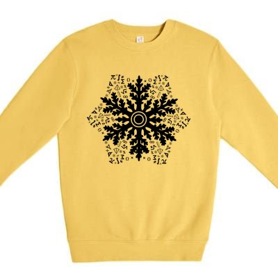 Christmas Mathematics Snowflake Math Teacher Student Pajamas Premium Crewneck Sweatshirt