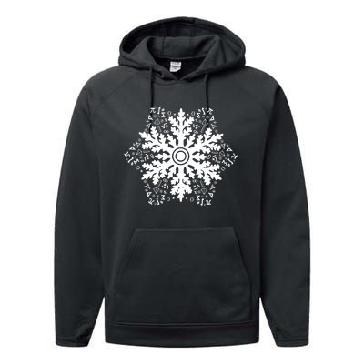 Christmas Mathematics Snowflake Math Teacher Student Pajamas Performance Fleece Hoodie